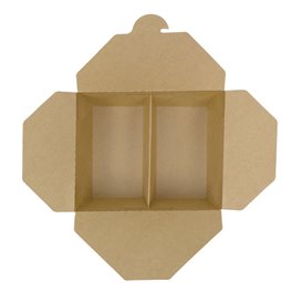 Caixa TakeAway Kraft-Kraft 2C 17x13,5x6,5cm 1.000ml (25 Uds)