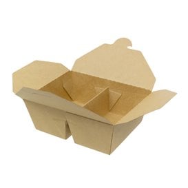 Caixa TakeAway Kraft-Kraft 2C 17x13,5x6,5cm 1.000ml (25 Uds)