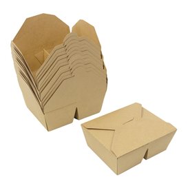 Caixa TakeAway Kraft-Kraft 2C 17x13,5x6,5cm 1.000ml (25 Uds)