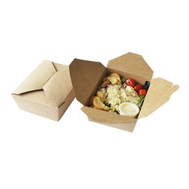 Caixa TakeAway Kraft-Kraft 21,5x15,5x6,5cm 1.900ml (200 Uds)