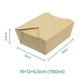 Caixa TakeAway Kraft 15x12x6,5cm (200 Uds)