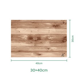 Toalhete de Mesa de Papel Kraft "Madeira" 30x40cm 40g/m² (500 Uds)