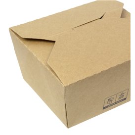 Caixa TakeAway Kraft-Kraft 12x10,5x6,5cm 750ml (25 Uds)