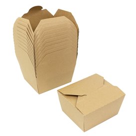 Caixa TakeAway Kraft-Kraft 12x10,5x6,5cm 750ml (25 Uds)