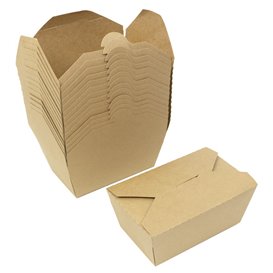 Caixa TakeAway Kraft-Kraft 16x10x6,5cm 900ml (200 Uds)