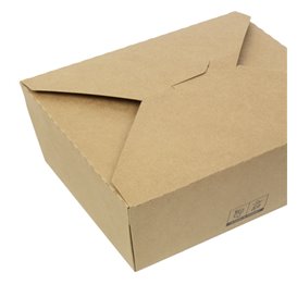 Caixa TakeAway Kraft-Kraft 17x13,5x6,5cm 1.300ml (200 Uds)