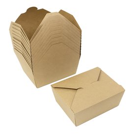 Caixa TakeAway Kraft-Kraft 17x13,5x6,5cm 1.300ml (200 Uds)