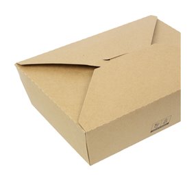 Caixa TakeAway Kraft-Kraft 21,5x15,5x6,5cm 1.900ml (200 Uds)