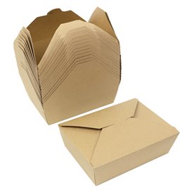 Caixa TakeAway Kraft-Kraft 21,5x15,5x6,5cm 1.900ml (200 Uds)