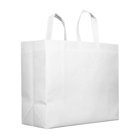 Saco Grande Não Tecido PREMIUM Branco 45+20x40cm (25 Uds)