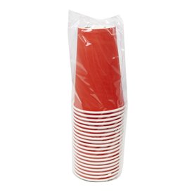 Copo de cartão “Colours” Vermelho 600ml Ø9,4cm (20 Uds)