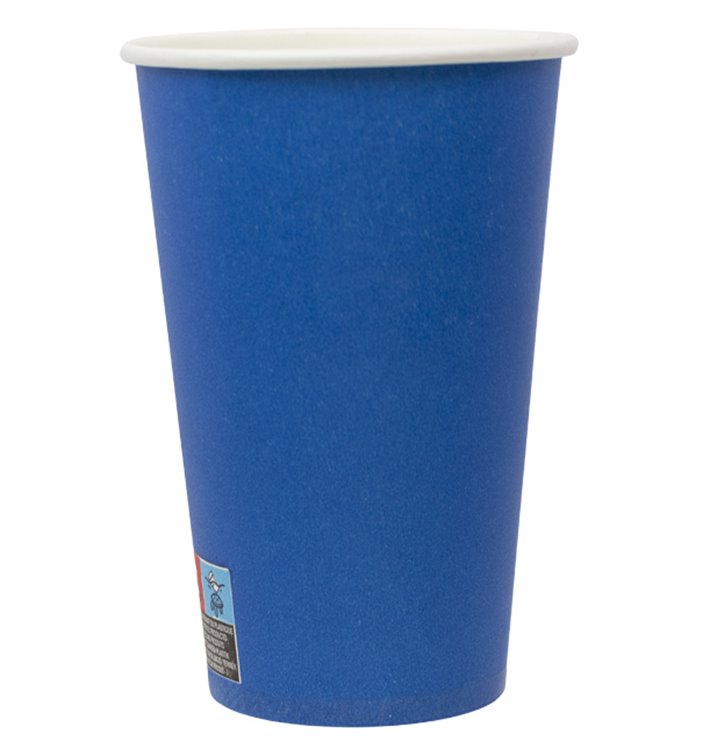 Copo de cartão “Colours” Azul 600ml Ø9,4cm (320 Uds)