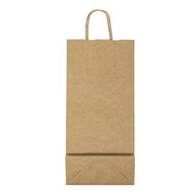 Saco Papel Kraft porta Garrafas 18+8x39cm (300 Uds)