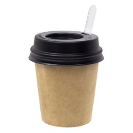 Paletina de Plástico para Cafe Transparente 9cm (100 Uds)