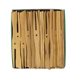 Garfo de Bambu Degustação 11cm  (100 Uds)