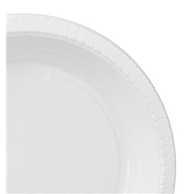 Prato Fundo Reutilizável Económico PS Branco Ø22cm (250 Uds)