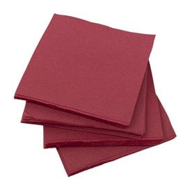 Guardanapos Cocktail de Papel Ponta-Ponta 20x20cm Bordeaux (100 Uds)