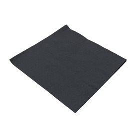 Guardanapos Papel com Rebordo 40x40cm 2C Preto (100 Uds)