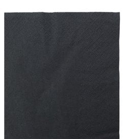 Guardanapos Papel com Rebordo 40x40cm 2C Preto (100 Uds)