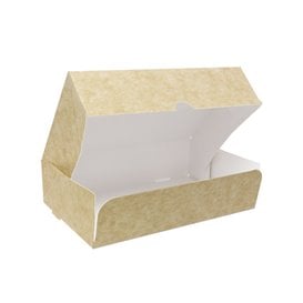 Caixa de Cartão Kraft Pastelaria Branca 17,5x11,5x4,7cm 250g (20 Uds)