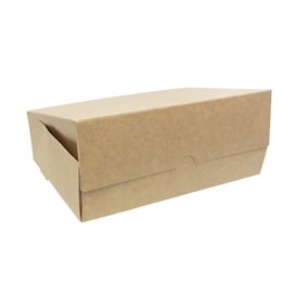 Caixa de Cartão Kraft Pastelaria Branca 18,2x13,6x5,2cm 500g (20 Uds)