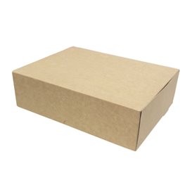 Caixa de Cartão Kraft Pastelaria Branca 20,4x15,8x6cm 1kg (20 Uds)