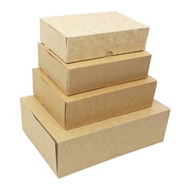 Caixa de Cartão Kraft Pastelaria Branca 20,4x15,8x6cm 1kg (20 Uds)