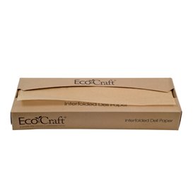 Papel Envolvente Antigordura Kraft em Dispensador 37,5x27cm (500 Uds)