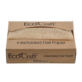 Papel Envolvente Antigordura Kraft em Dispensador 20,6x27cm (500 Uds)