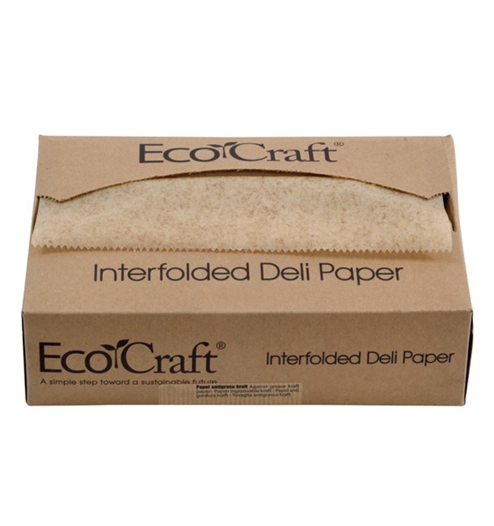 Papel Envolvente Antigordura Kraft em Dispensador 20,6x27cm (500 Uds)