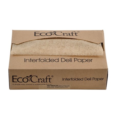 Papel Envolvente Antigordura Kraft em Dispensador 20,6x27cm (500 Uds)