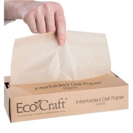 Papel Envolvente Antigordura Kraft em Dispensador 26x27cm (6.000 Uds)