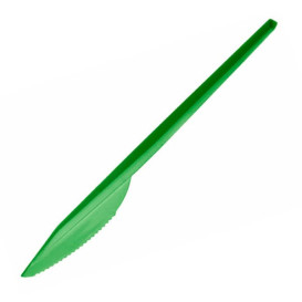 Faca de Plastico Verde PS 165 mm (15 Uds)