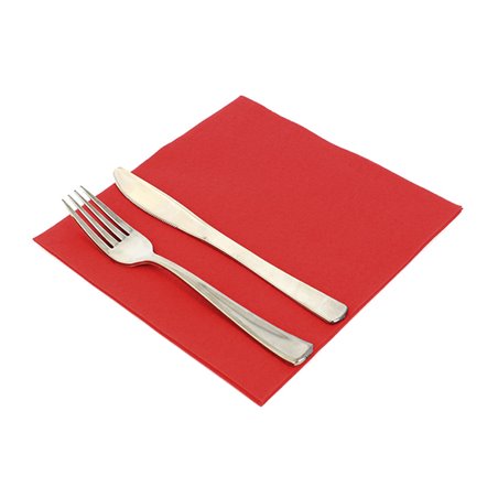 Guardanapos Airlaid Vermelho 40x40cm (50 Uds)