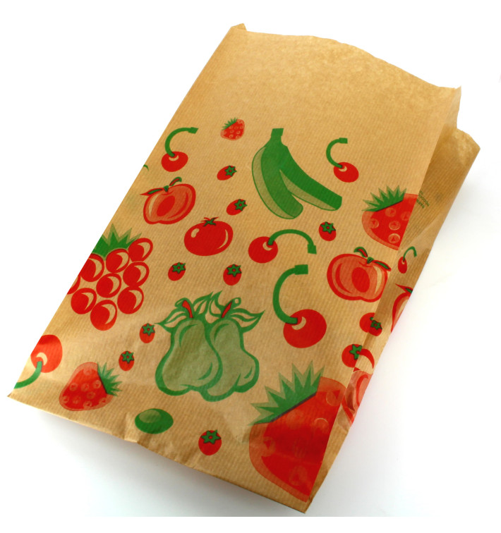 Saco Papel Kraft para Fruta 22+12x36 cm 