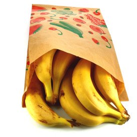 Saco Papel Kraft para Fruta 22+12x36 cm (100 Unidades)