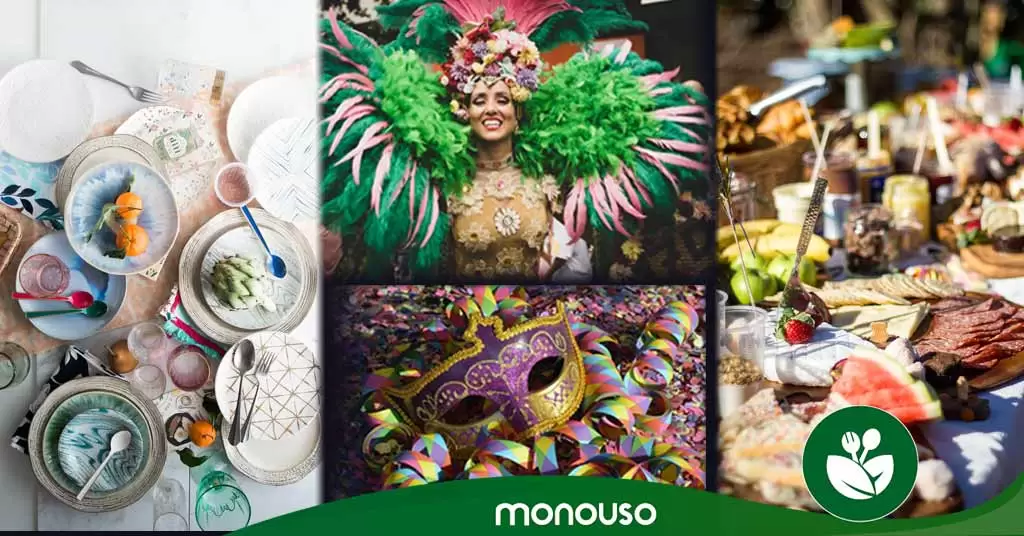 Dar o ritmo carnavalesco com a louça de mesa descartável